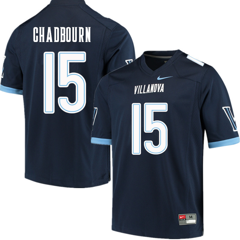 Men #15 Brandon Chadbourn Villanova Wildcats College Football Jerseys Sale-Navy